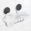 Suport depozitare baie, multifunctional, prindere cu ventuza, din ABS, alb