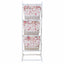 Suport din lemn cu 3 cosuri detasabile, alb, 35x100 cm
