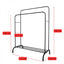 Suport dublu pentru haine, cu raft pentru incaltaminte, dimensiuni 110 cm x 54.5 cm x 150 cm, din metal, negru