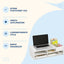 Suport Ergonomic pentru Monitor și Laptop, cu Compartimente, Alb – imagine 3