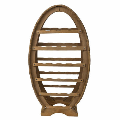 Suport lemn brad pentru 20 sticle vin, inaltime 92 cm, culoare cires
