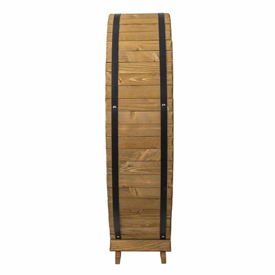 Suport lemn brad pentru 20 sticle vin, inaltime 92 cm, culoare cires
