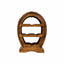 Suport lemn pentru 4 sticle de vin, inaltime 43 cm, maro