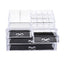 Suport Organizator Transparent FOXMAG24 pentru Cosmetice si Bijuterii, 16 Compartimente, 4 Sertare, Alb