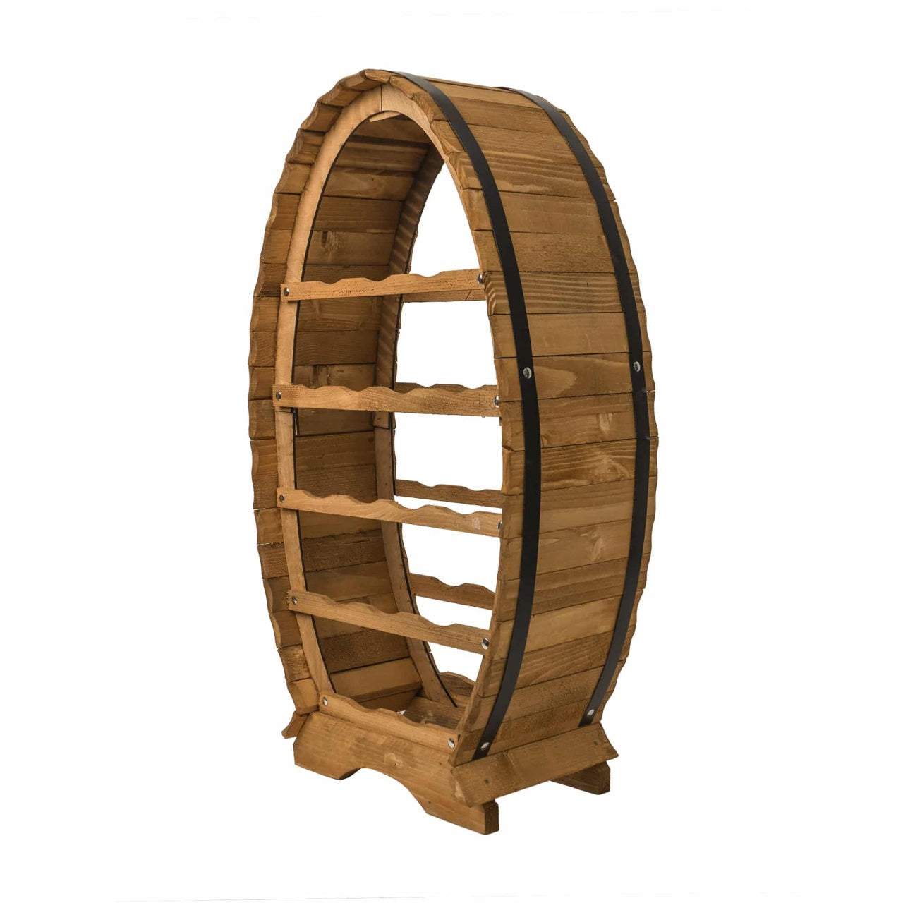Suport pentru 16 sticle de vin, lemn de brad, inaltime 76 cm