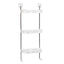 Suport pentru baie cu 3 rafturi, dimensiuni 30 x 14 x 88 cm, din metal si plastic, cu ventuze, pentru organizare eficienta, alb