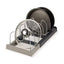 Suport pentru capace/oale, cu 7 separatoare, din metal/plastic, dimensiuni reglabile, negru/gri