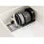 Suport pentru capace/oale, cu 7 separatoare, din metal/plastic, dimensiuni reglabile, negru/gri
