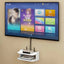 Suport pentru router si accesorii, dimensiuni 20 x 30 cm, cu 2 compartimente, din PVC, finisaj mat, alb
