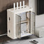 Suport pliabil pentru depozitare router wifi, autoadeziv, dimensiuni 33 cm x 28 cm x 14.3 cm, alb