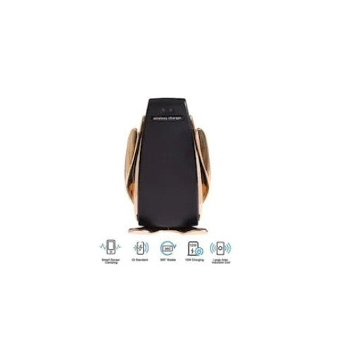 Suport si incarcator auto FOXMAG24, usor de utilizat, compatibil cu Android, iOS, S5, senzor inteligent, gold