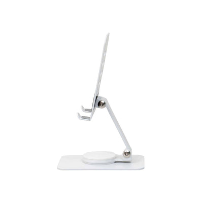Suport telefon rotativ, pliabil si portabil, inaltime max 15.5cm, alb