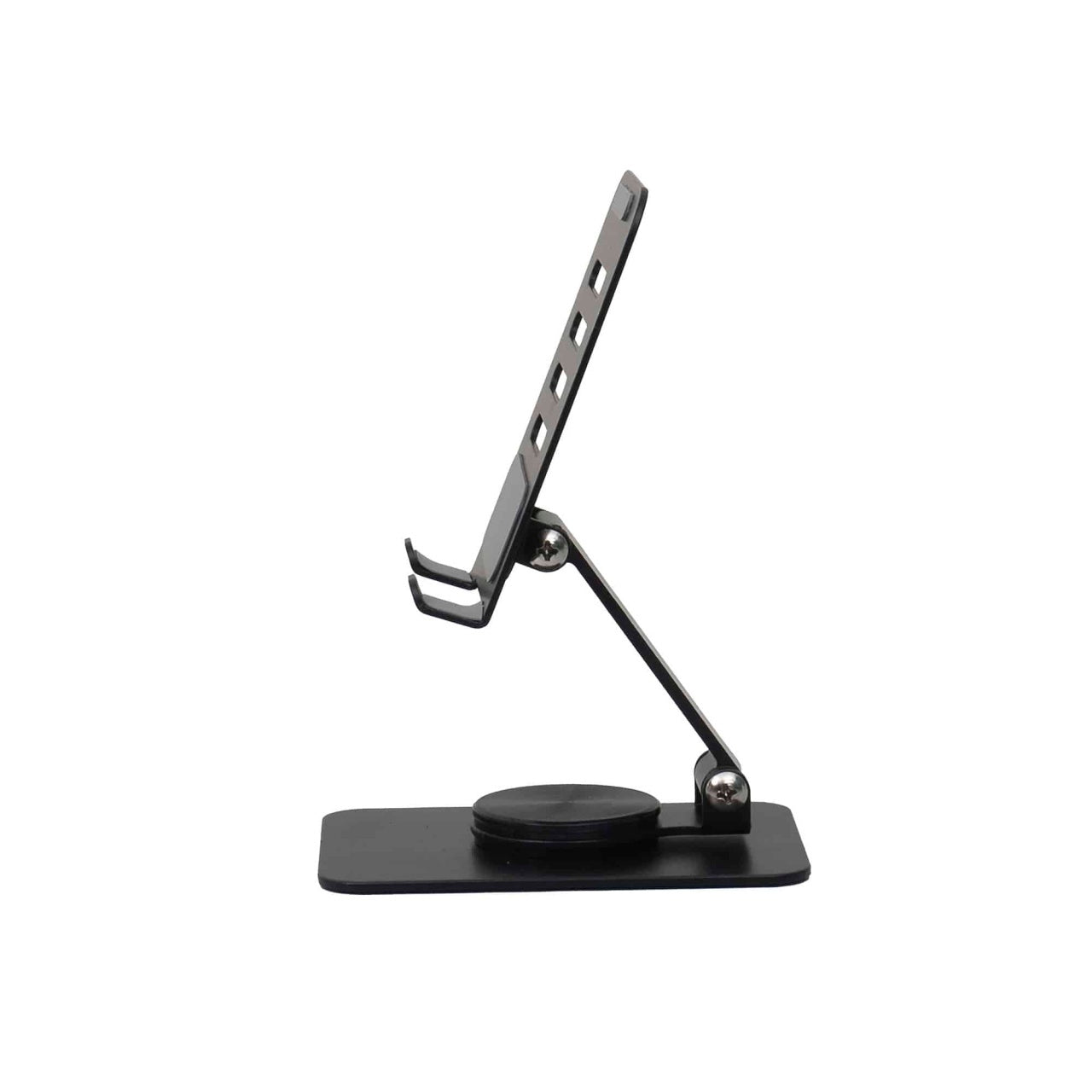 Suport telefon rotativ, pliabil si portabil, inaltime max 15.5cm, negru