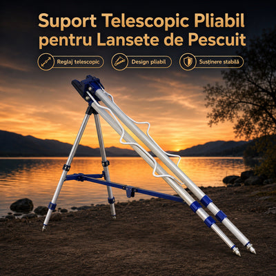 Suport Telescopic Pliabil pentru Lansete de Pescuit – imagine principală promoțională