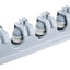 Suport universal multifunctional FOXMAG24® de perete pentru maturi si mopuri Broom Holder, 4 spatii si 5 carlige
