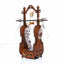 Suport vioara rustic din lemn cu sticla strugure si 2 pahare de vin 1000ml