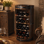 Suport vin din lemn tip butoi pentru 12 sticle, design rustic elegant