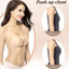 Sutien, autoadeziv, din silicon si textil, cupa A, cu siret de reglare, Push Up, bej
