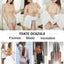Sutien, autoadeziv, din silicon si textil, cupa A, cu siret de reglare, Push Up, bej