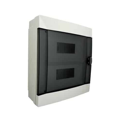 Tablou sigurante aplicat cu 24 module, alb, dimensiuni 290x340x110 mm