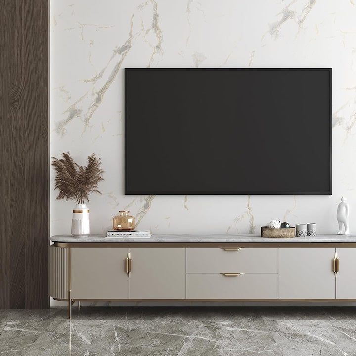 Tapet 3D autoadeziv, tip marmura, waterproof, adeziv puternic, usor de montat, pentru blaturi de bucatarie, mobilier, alb