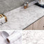 Tapet 3D autoadeziv, tip marmura, waterproof, adeziv puternic, usor de montat, pentru blaturi de bucatarie, mobilier, alb/negru