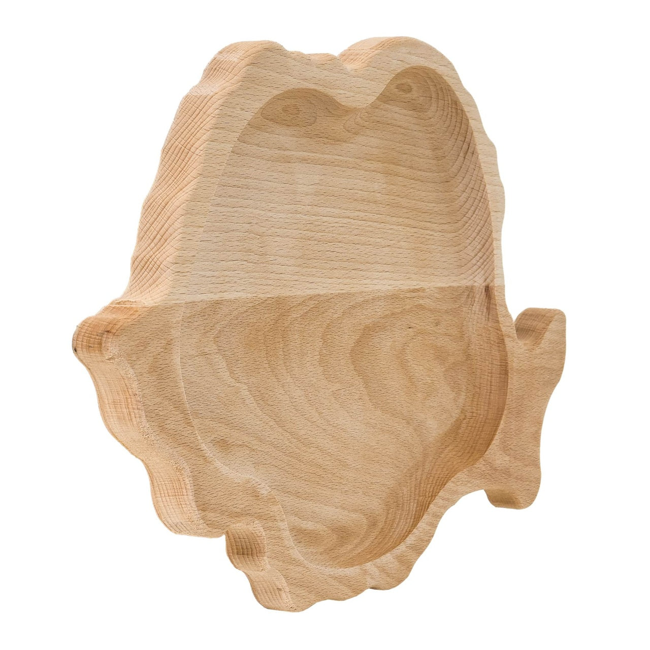 Tava din lemn de fag pentru servire, 39x27 cm, forma asimetrica
