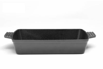 Tava fonta emailata, 33x27x7cm, Marble Gray pentru cuptor