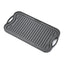 Tava grill din fonta 51x26x2.5 cm, reversibila, compatibila cu toate plitele