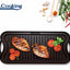 Tava grill din fonta 51x26x2.5 cm, reversibila, compatibila cu toate plitele