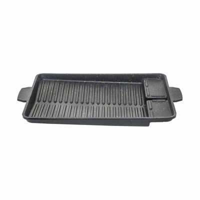 Tava grill pentru aragaz camping, dimensiuni 32.5x26x4 cm