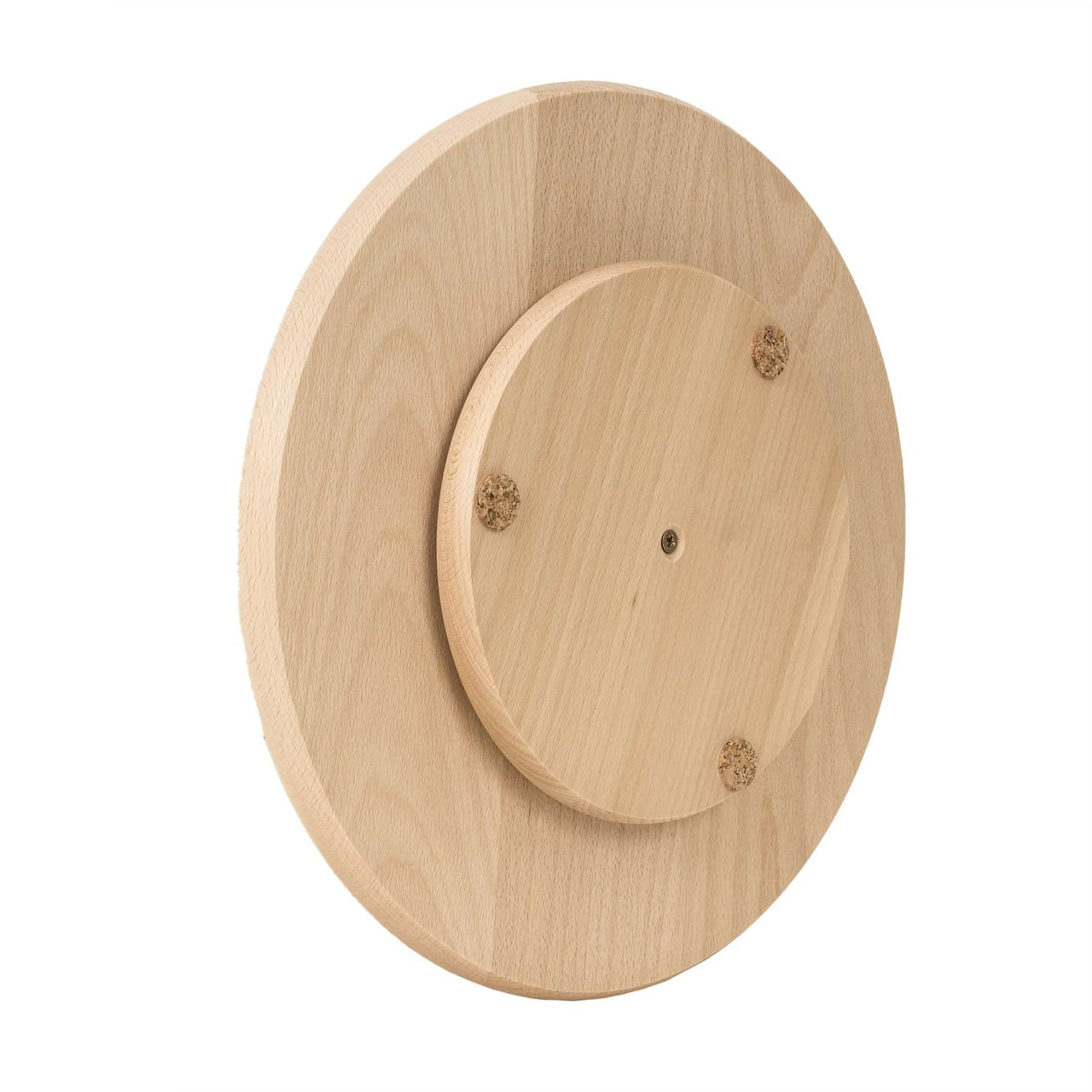 Tava rotativa din lemn de fag, 4 compartimente, diametru 33 cm