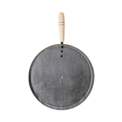 Tava rotunda pentru copt legume, diametru 30 cm, cu maner lemn