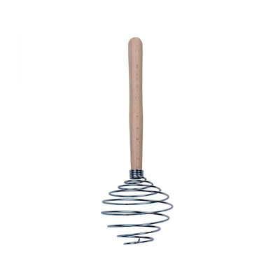 Tel de bucatarie mic, tip spirala, metal si lemn