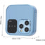 Telefon mobil mini cu ecran dublu, butoane mari, lanterna LED, camera foto, 2 x Nano SIM, player muzical, radio, albastru