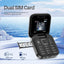 Telefon mobil mini cu ecran dublu, butoane mari, lanterna LED, camera foto, 2 x Nano SIM, player muzical, radio, negru