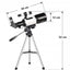Telescop astronomic, cu obiectiv Barlow, maneta de control, adaptor smartphone, trepied de sustinere, marire 18X la 180X, negru/argintiu