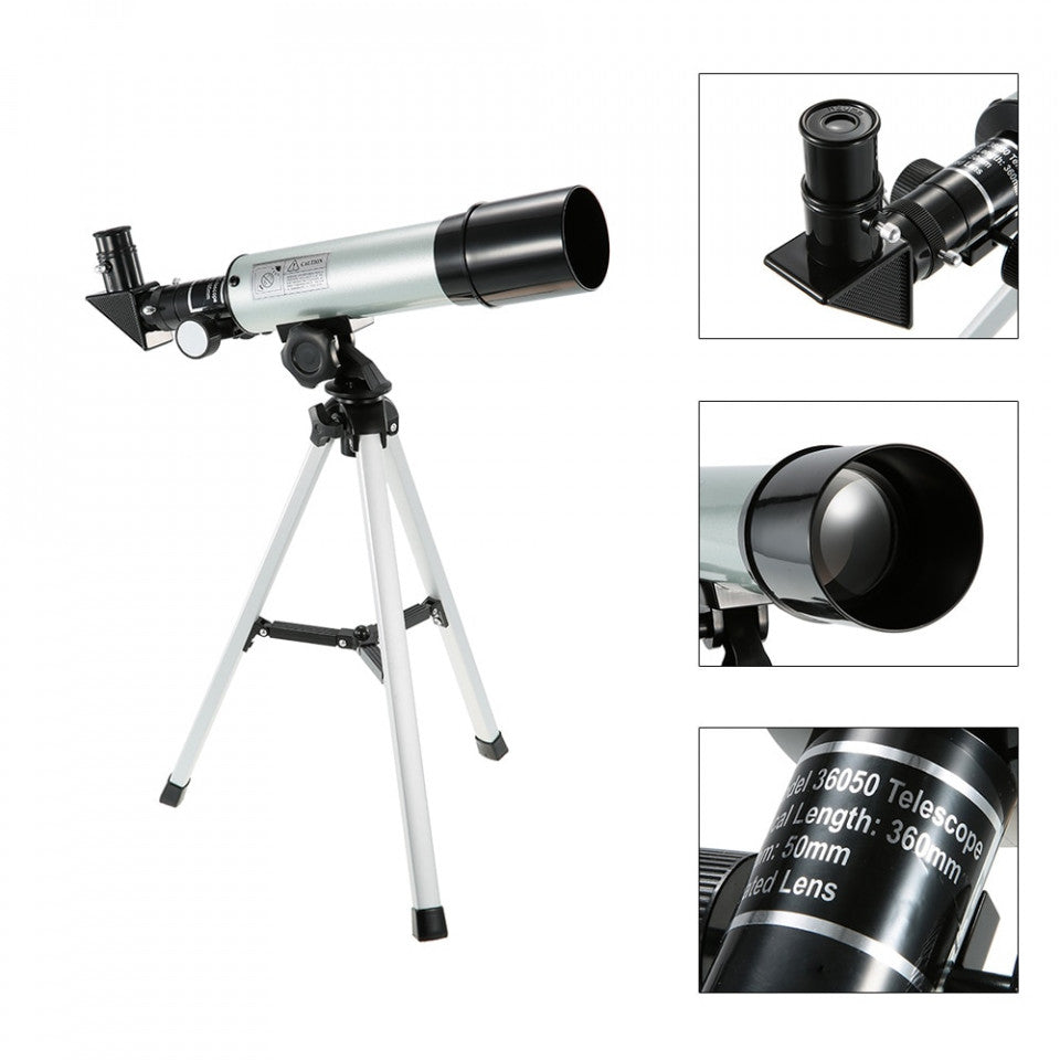 Telescop astronomic FOXMAG24®, 360 mm, Argintiu