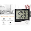 Termometru Meteo FOXMAG24® profesional cu Higrometru Digital Interior si Exterior, Display LCD, Design Slim, Ceas, Valori Min/Max