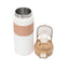 Termos 2 in 1 cu pai, interior inox, capacitate 600ml, culoare alba
