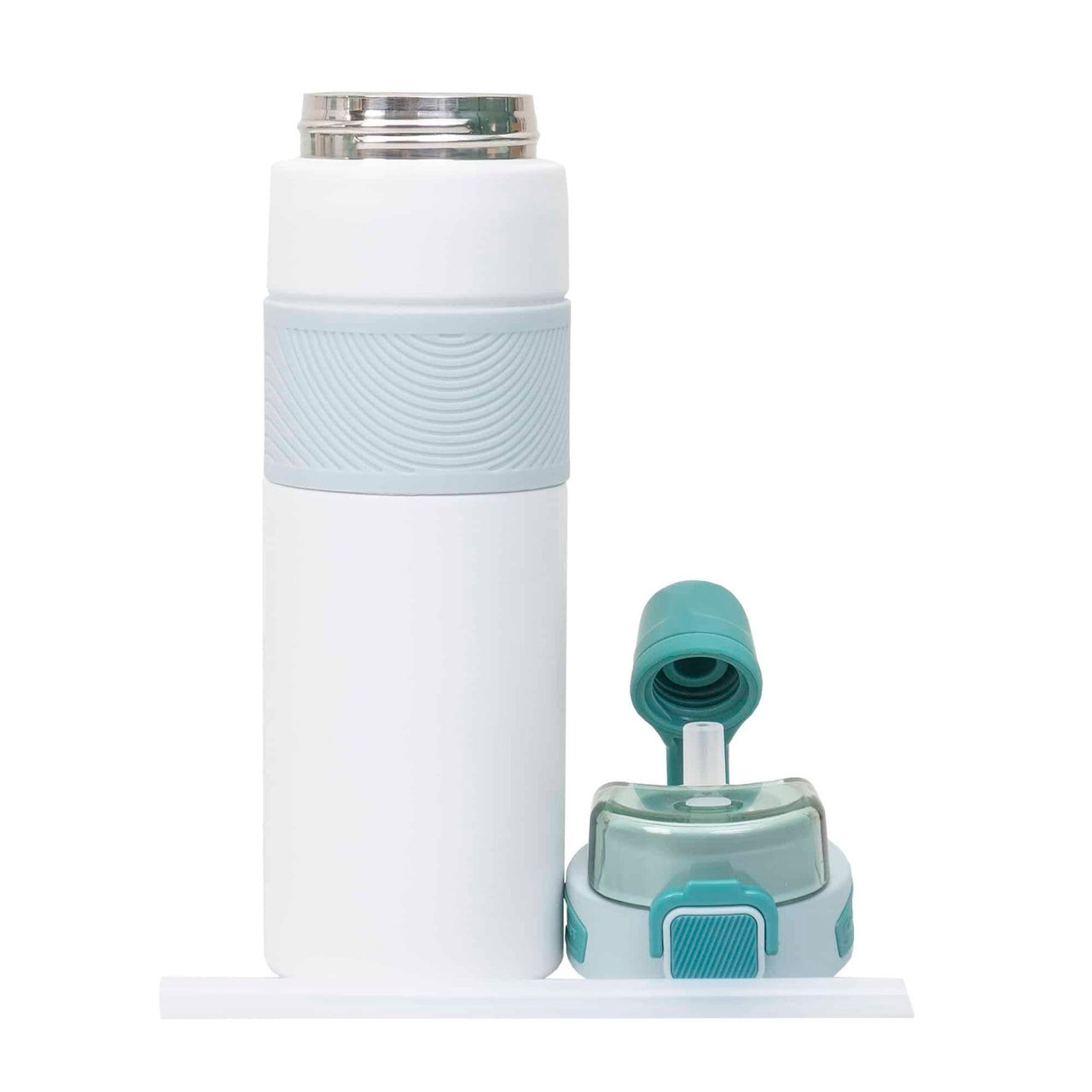 Termos 2 in 1 cu pai, interior inox, capacitate 800ml, culoare alba