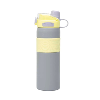 Termos 2 in 1 cu pai, interior inox, capacitate 800ml, galben