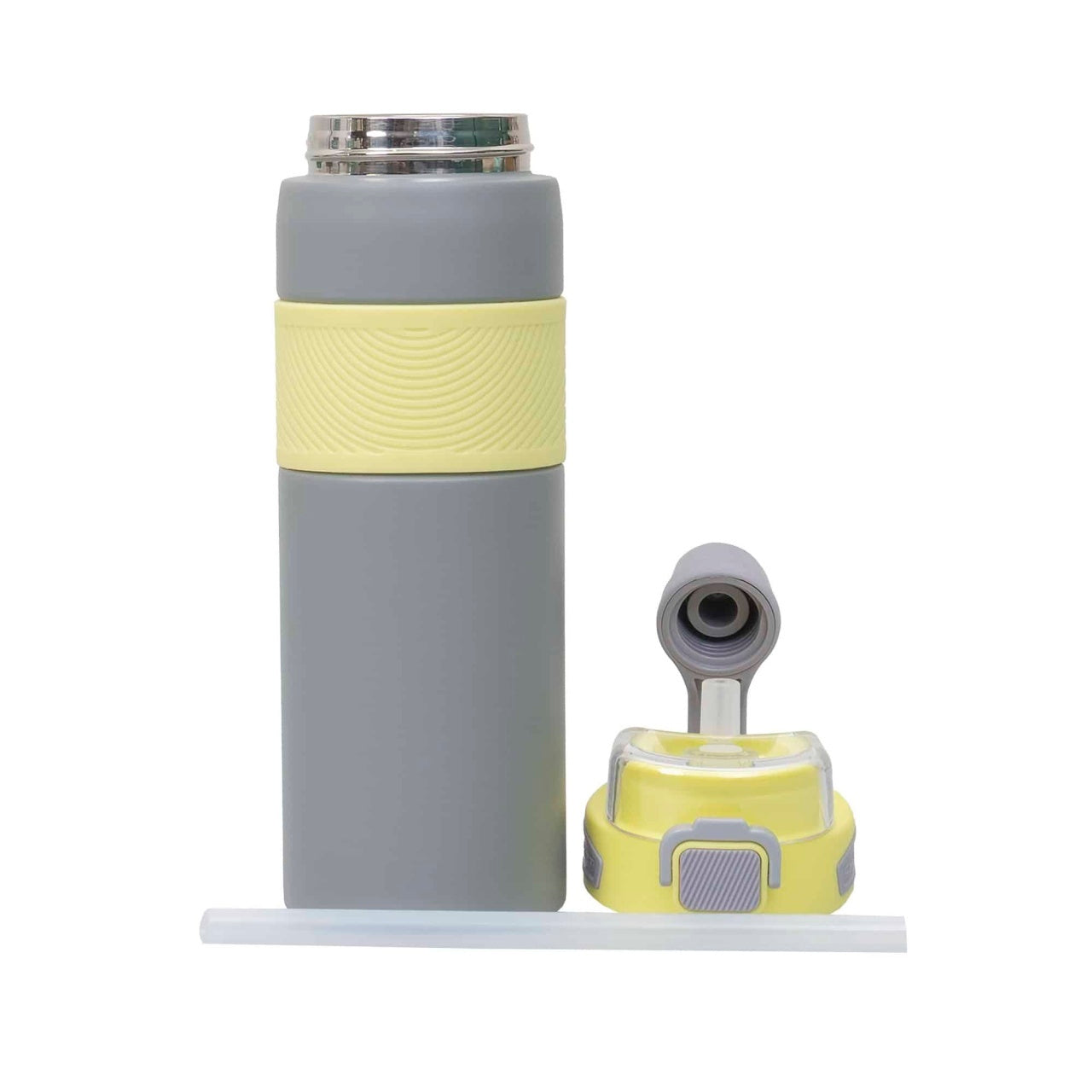 Termos 2 in 1 cu pai, interior inox, capacitate 800ml, galben