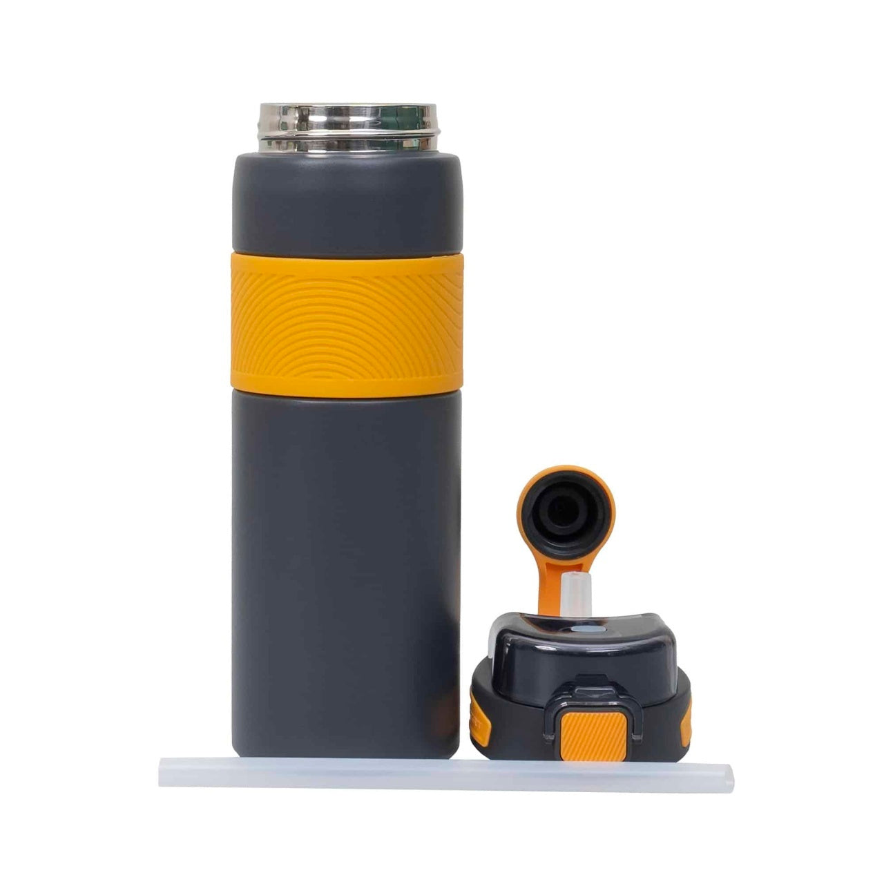 Termos 2 in 1 cu pai, interior inox, capacitate 800ml, portocaliu