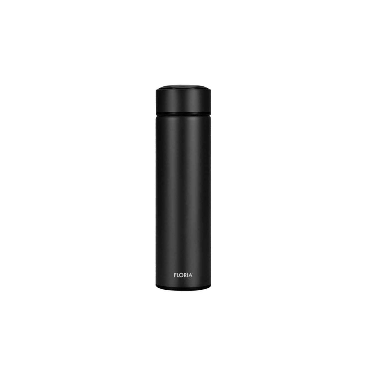 Termos digital negru, interior inox, capacitate 500ml, izolatie termica dubla