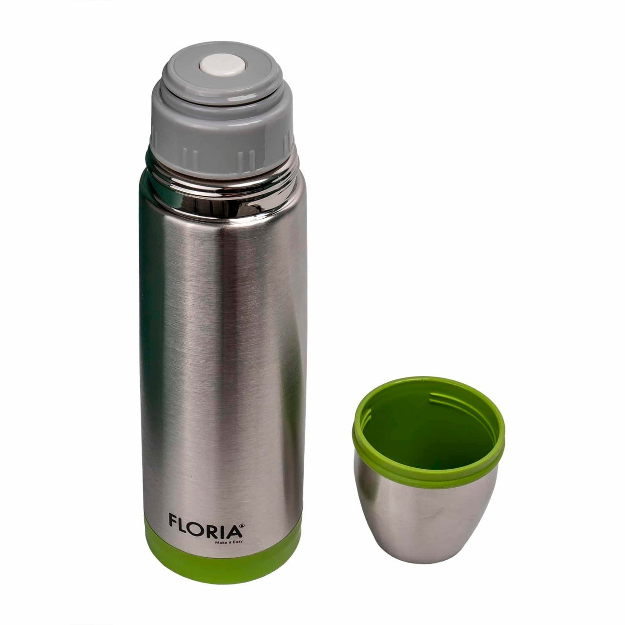 Termos inox 0.5L cu capac pahar si buton antiscurgere, pastreaza temperatura 24h