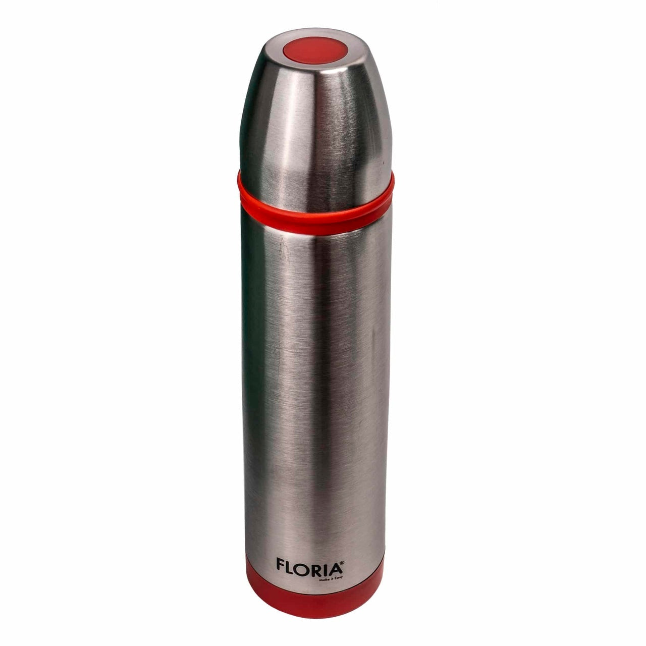 Termos inox 1L cu capac pahar si buton antiscurgere, retine temperatura 24h