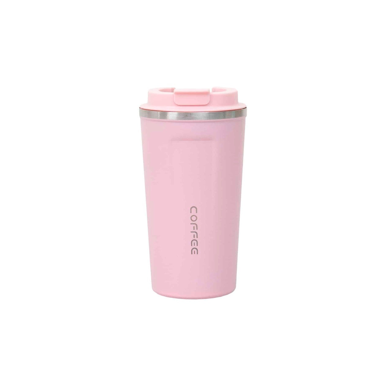 Termos interior inox 380ml cu indicator temperatura si inchidere ermetica, roz