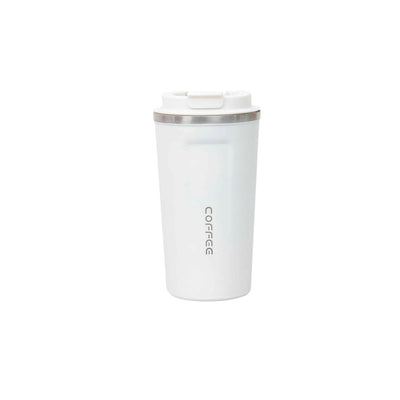 Termos interior inox 380ml cu indicator temperatura si inchidere ermetica, alb