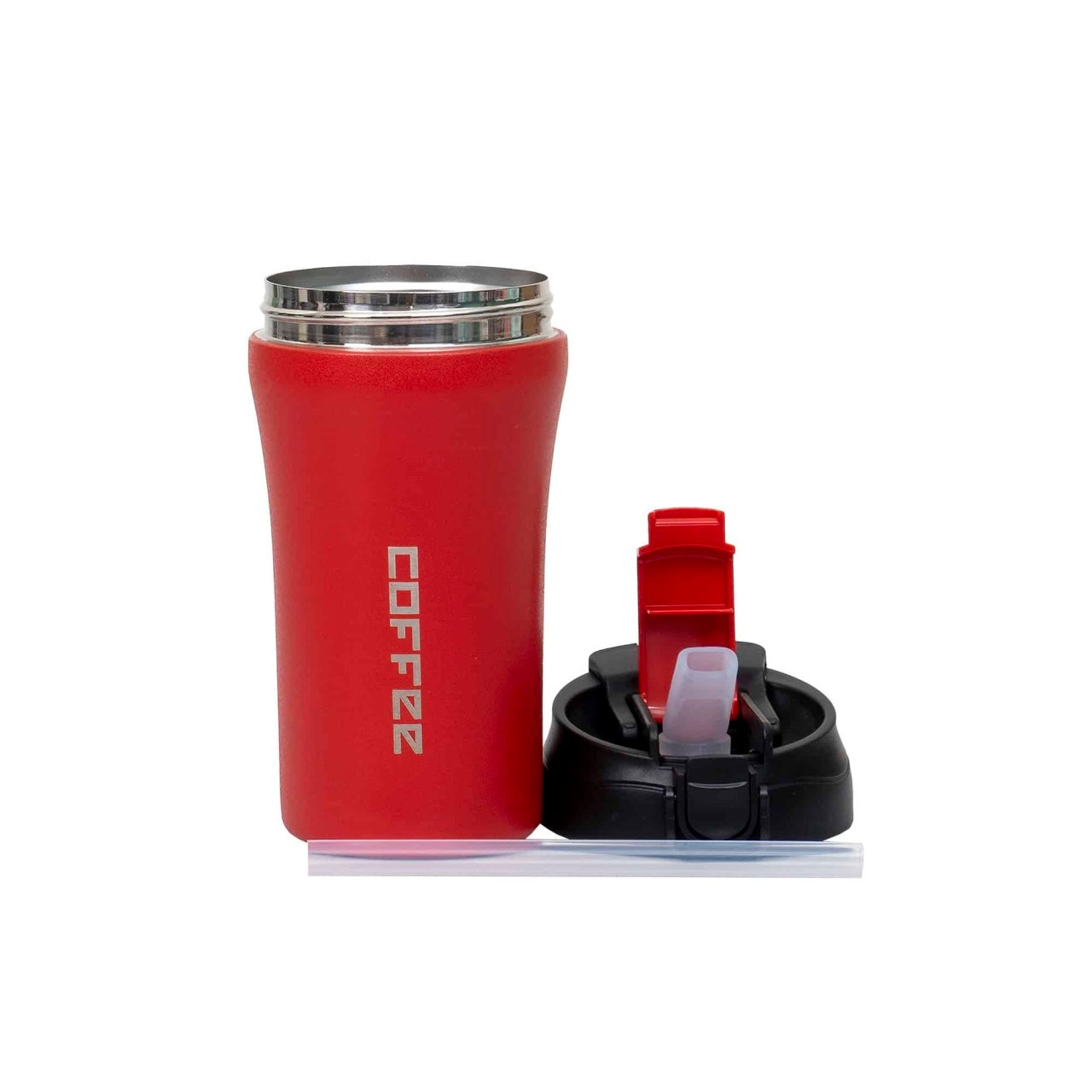 Termos interior inox 400ml cu inchidere ermetica si pai, rosu